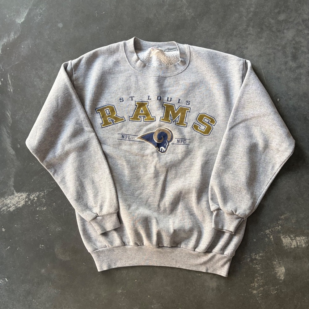 Vintage USA St. Louis Rams NFL Crewneck Sweatshirt Gray Men XL